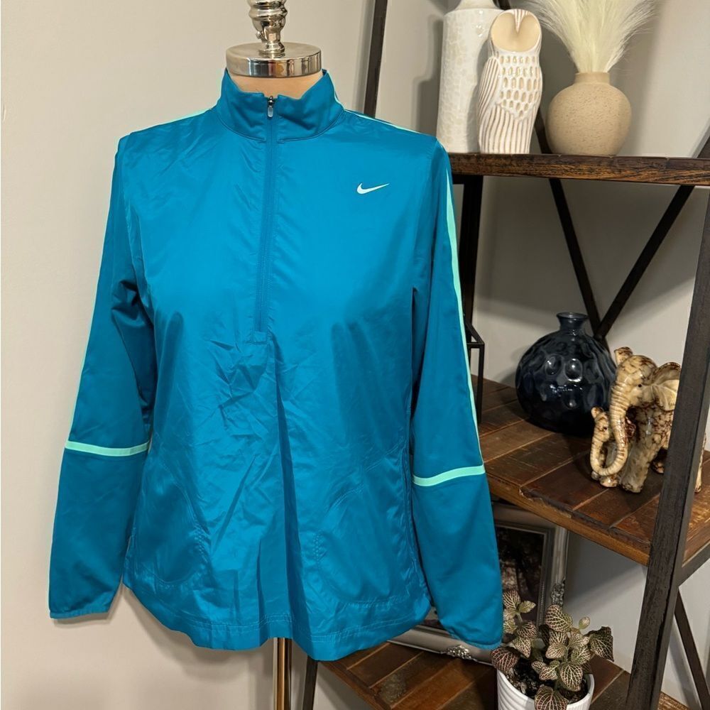 Nike Golf Windbreaker Lightweight Full Zip Jacket Turquoise Women’s SIZE LRG